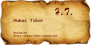 Hubai Tibor névjegykártya